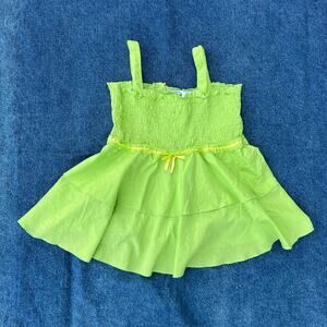 y2k No Boundaries smocked babydoll tank top